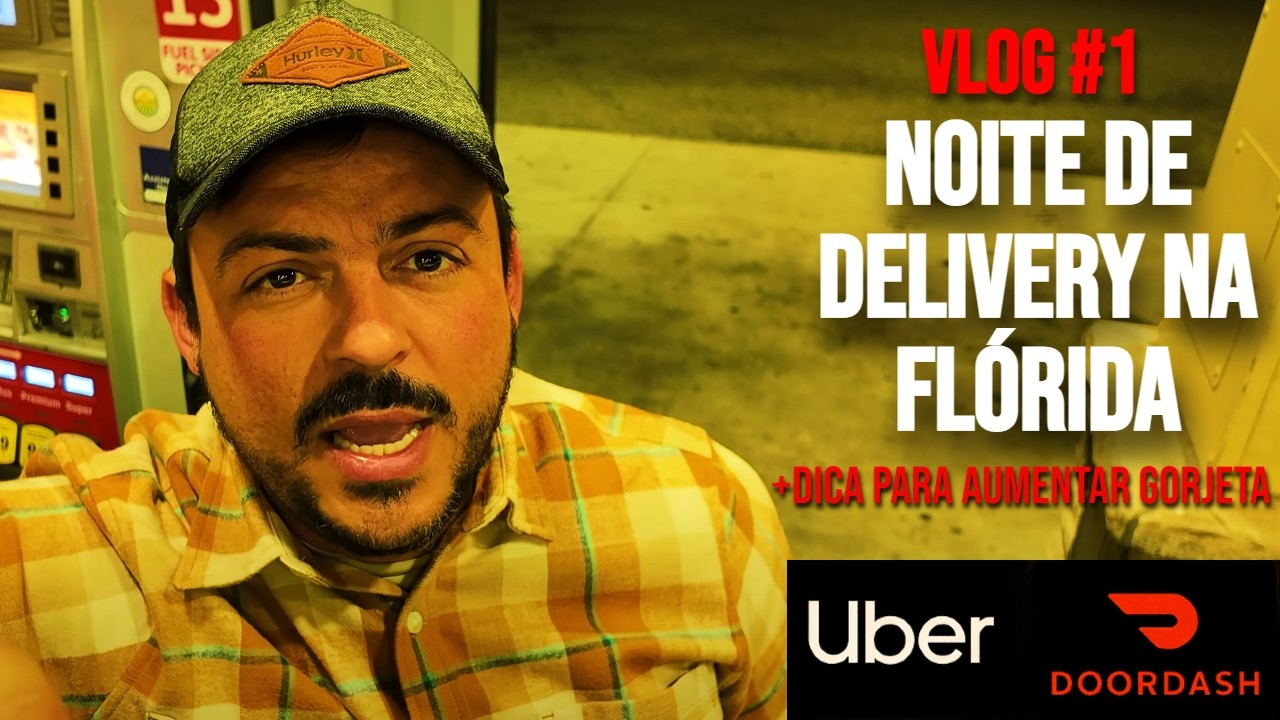 Noite de Delivery nos EUA (Uber + DoorDash na Flórida) | Dica pra Aumentar Gorjeta 💸 VLOG #1