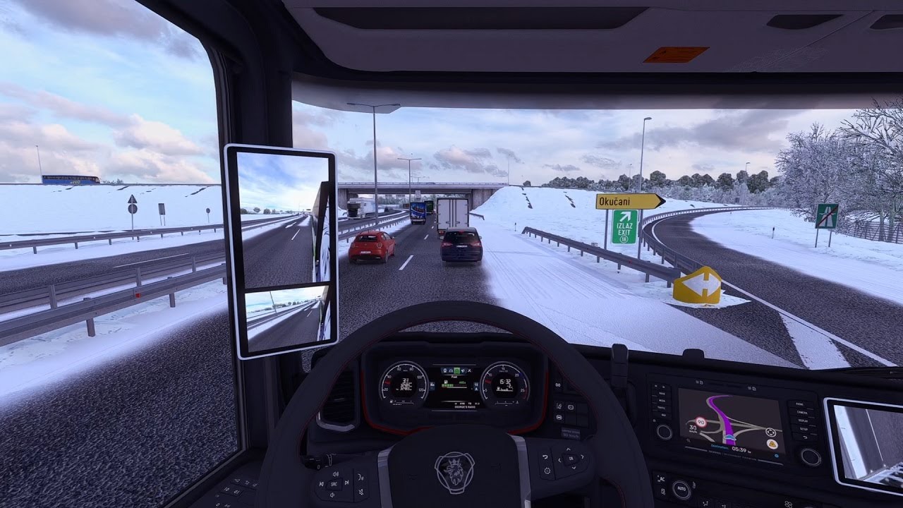 Euro Truck Simulator 2 - En direction de la Grèce (sous la neige) partie 1