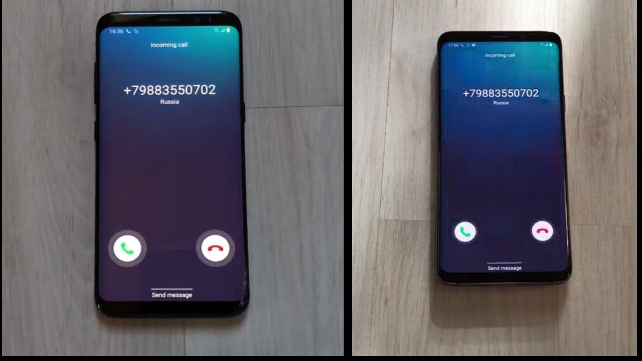 Samsung Galaxy S8 vs S9 Incoming calls