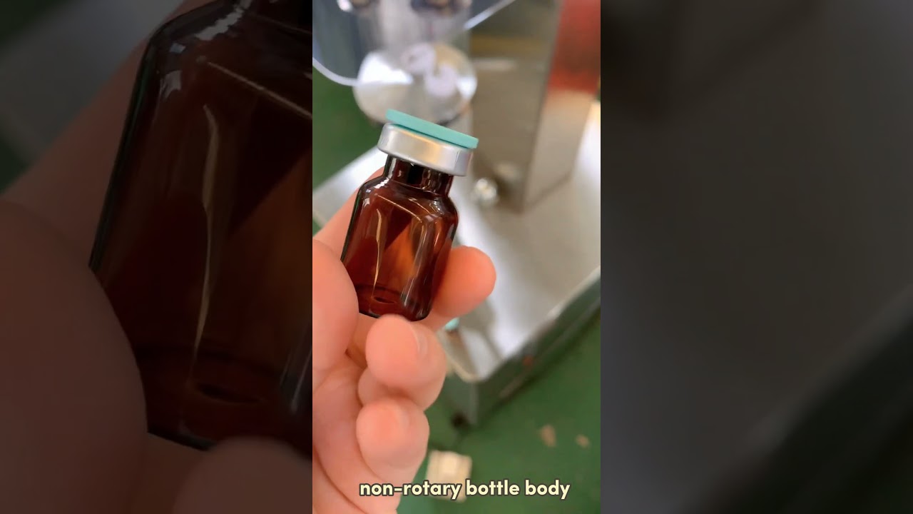 Semi automatic pharmacy penicillin glass flip off lid bottle capping machine