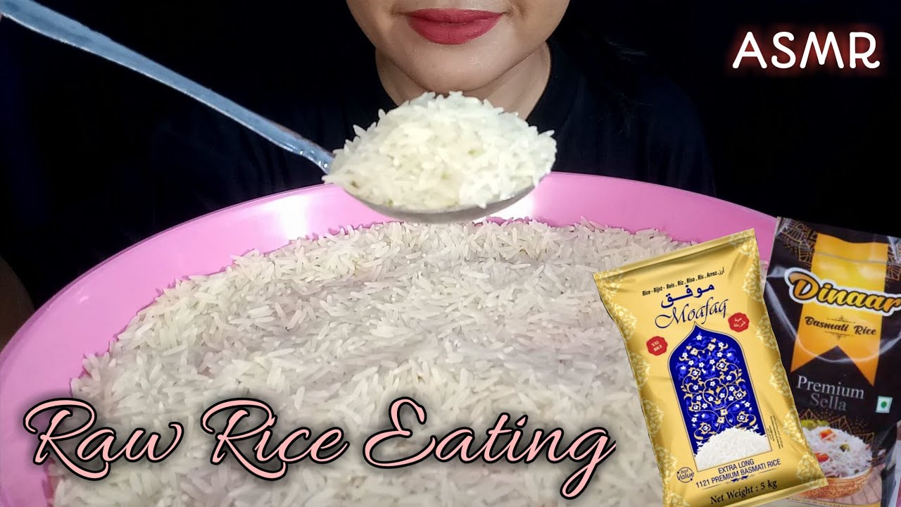 ASMR @Shri ASMR Eating Raw Rice || Basmati Rice || Satisfying Sounds || Relaxing Sounds ASMR