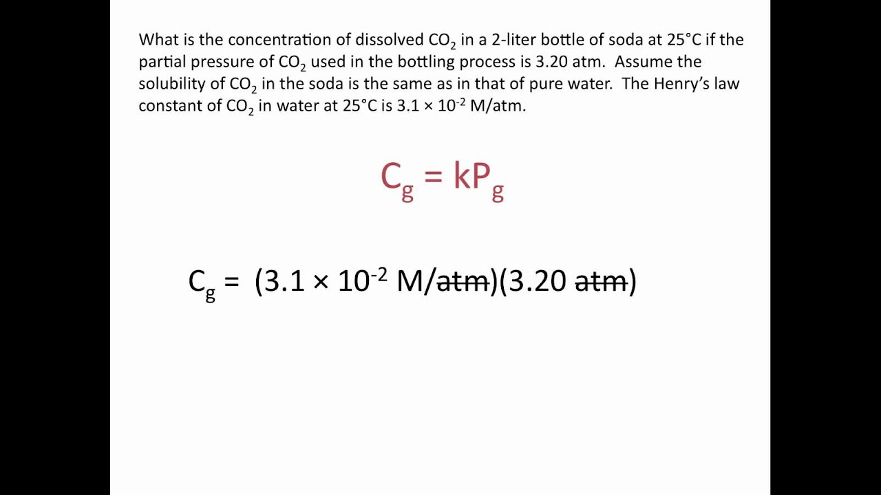 Henry's Law: Relationship Between Pressure and Solubility of a Gas
