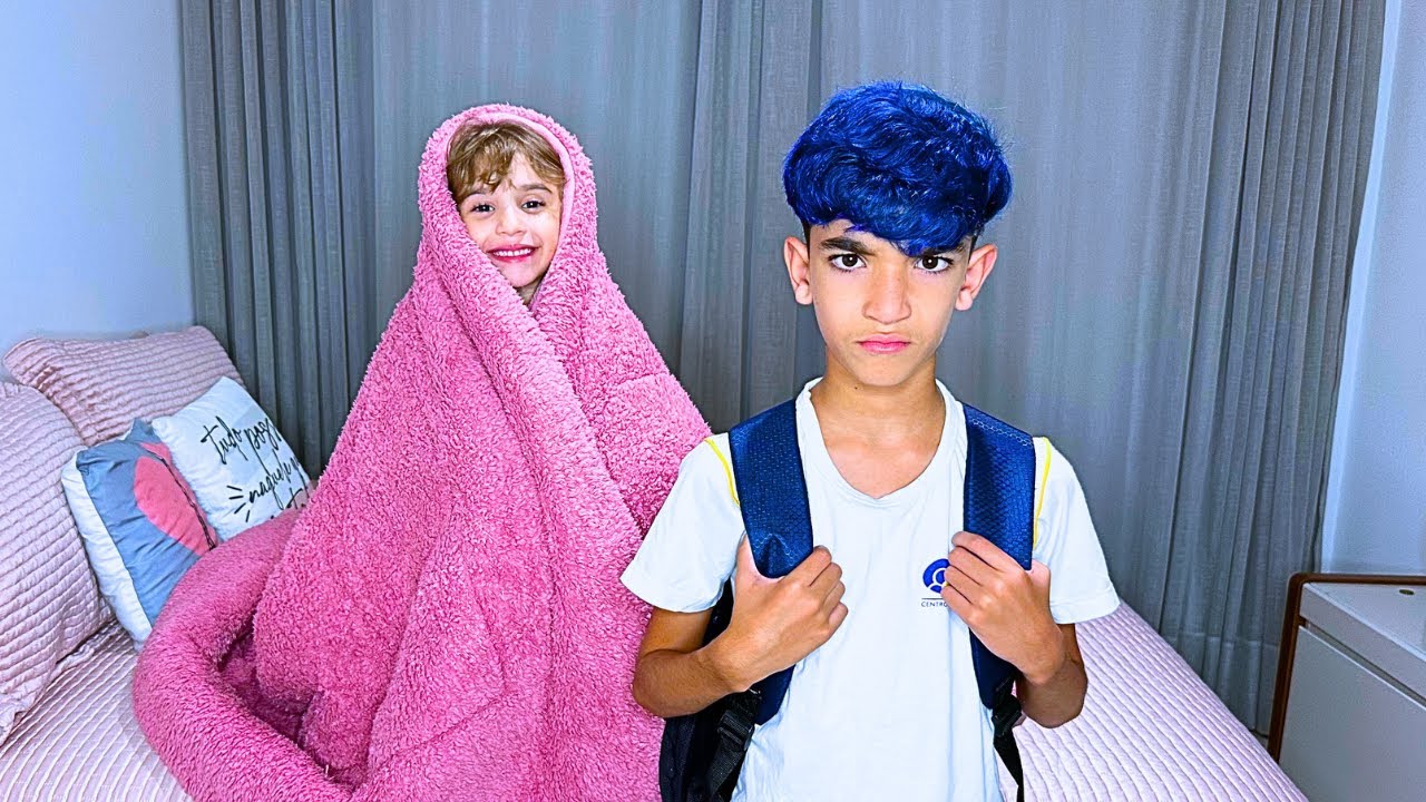 LUCAS FOI PRA ESCOLA ENQUANTO MANU FICOU EM CASA *Manu doente