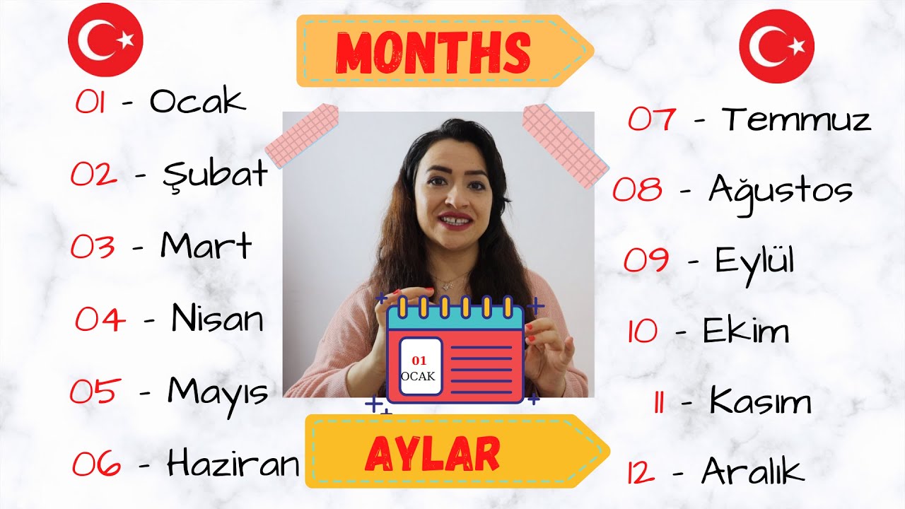 Learn Turkish: Months of the year in Turkish — Aylar