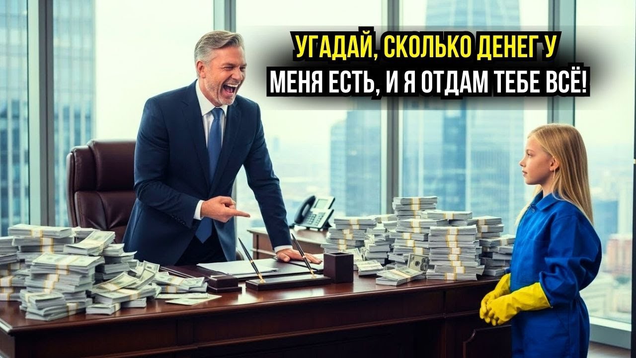 «Угадай, сколько у меня денег, и я отдам тебе всё!» — миллионер рассмеялся, но девочка оставила его