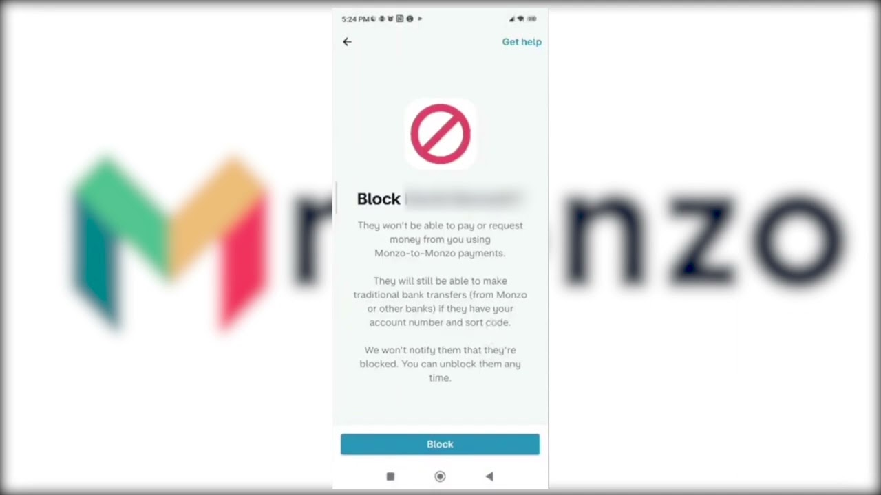 How to Block Payments from Someone on Monzo 2024#howto #tutorial2024 #2024 #tutorial #block #tips