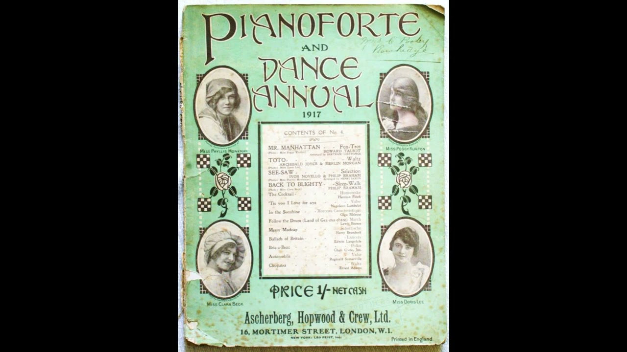 ARCHIBALD JOYCE Toto Waltz - on themes from the musical 'Toto' - with Merlin Morgan (1916)