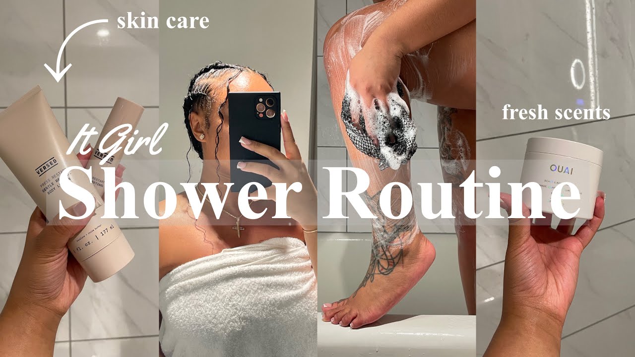 IT GIRL MORNING SHOWER ROUTINE| MY FAVORITE PRODUCTS+ SELF-CARE ROUTINE + FRAGRANCES ft. VERSED