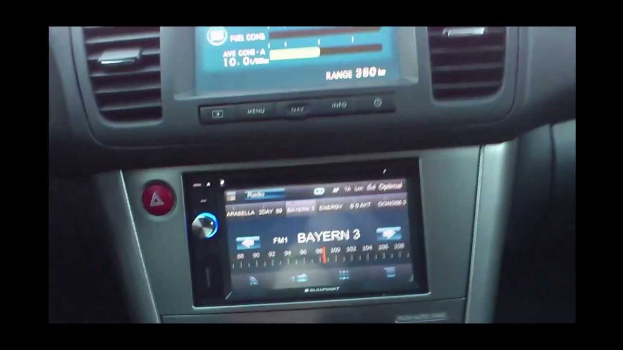 Subaru Legacy BP feat. Blaupunkt New York 800 Doppel DIN Umbau  after market radio install.