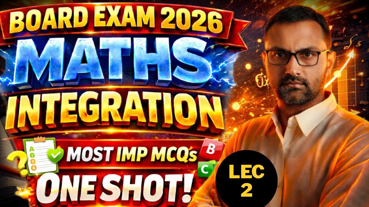 BOARD EXAM - 2025 - INTEGRATION ONE SHOT - MOST IMP MCQ - LEC 2