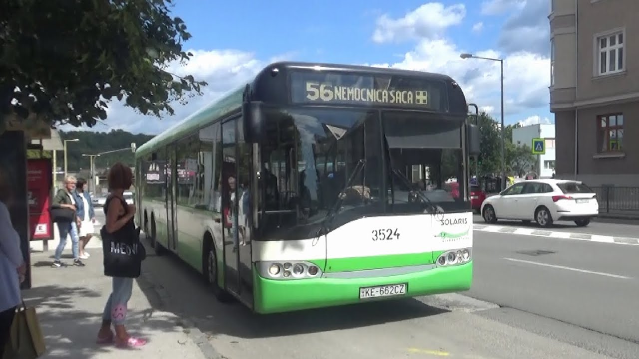 Bus MHD ride in Košice (Jazda Autobusom MHD v Košiciach) Linka 56