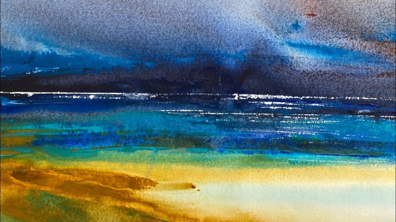 Large Abstract Watercolour Landscape