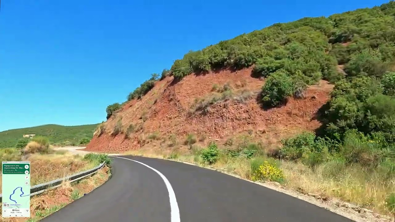 Driving in Greece, from Grammeni (Fthiotida) to Kedros (Karditsa)