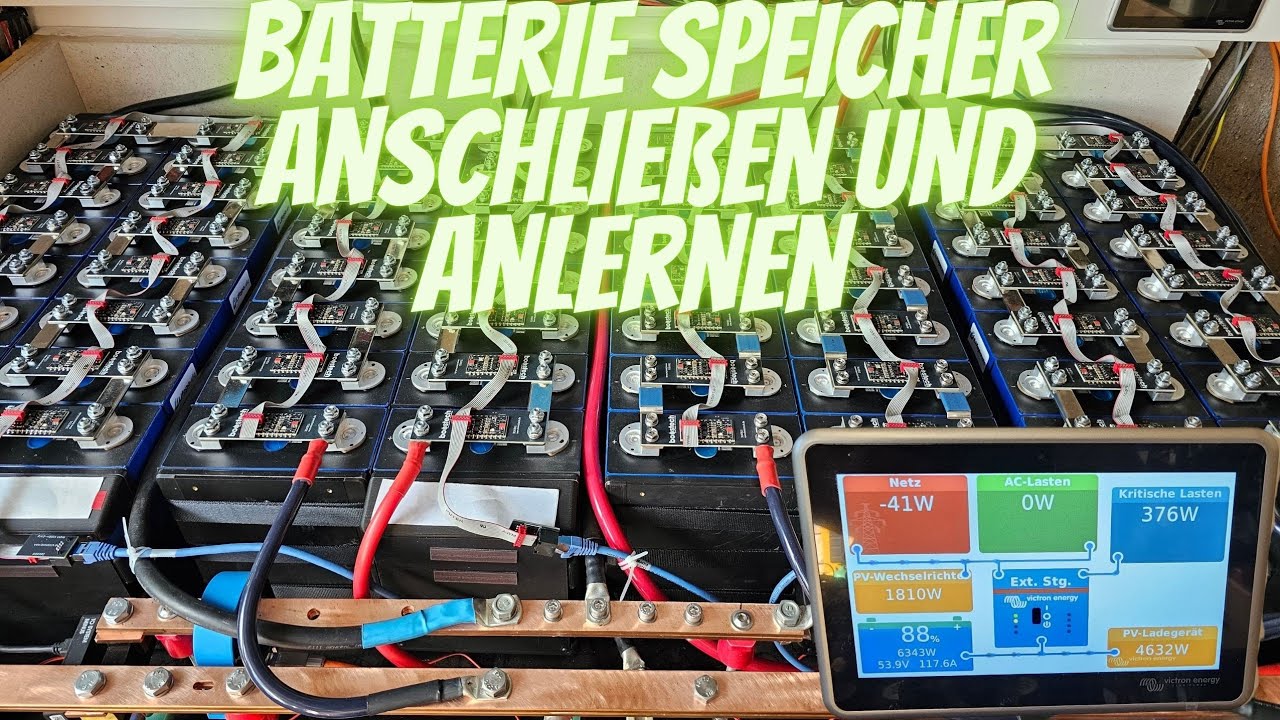 Vier Batterien anschließen, Boostech BMS anlernen Adressen vergeben #Victron System 2240 AH #LifePo4