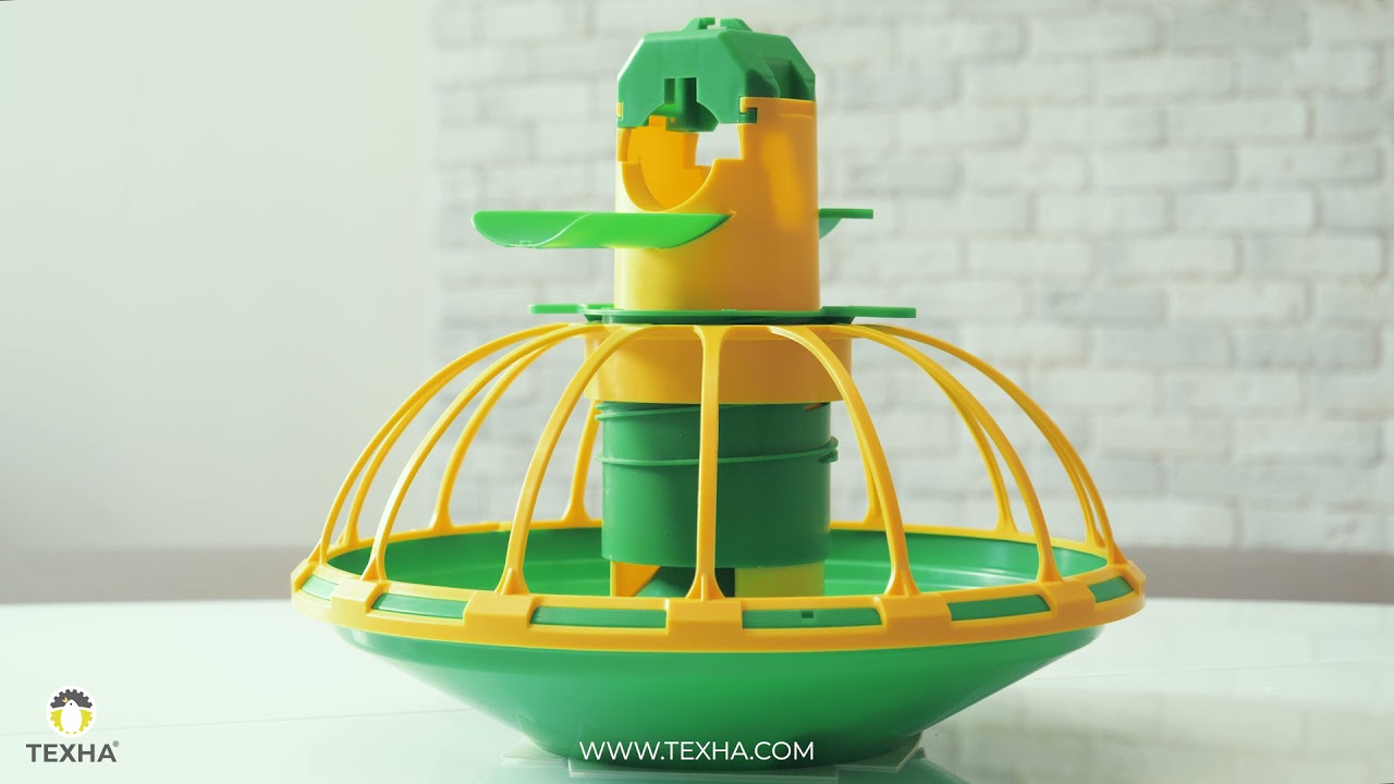 Новая кормушка HitFeed для выращивания бройлеров на глубокой подстилке.