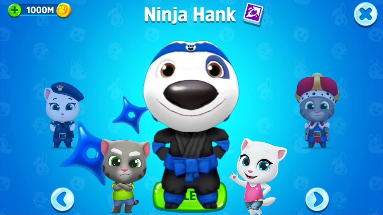 My Ninja Hank Gameplay - vs Talking Tom vs Danger Hank Fight All the Raccoons