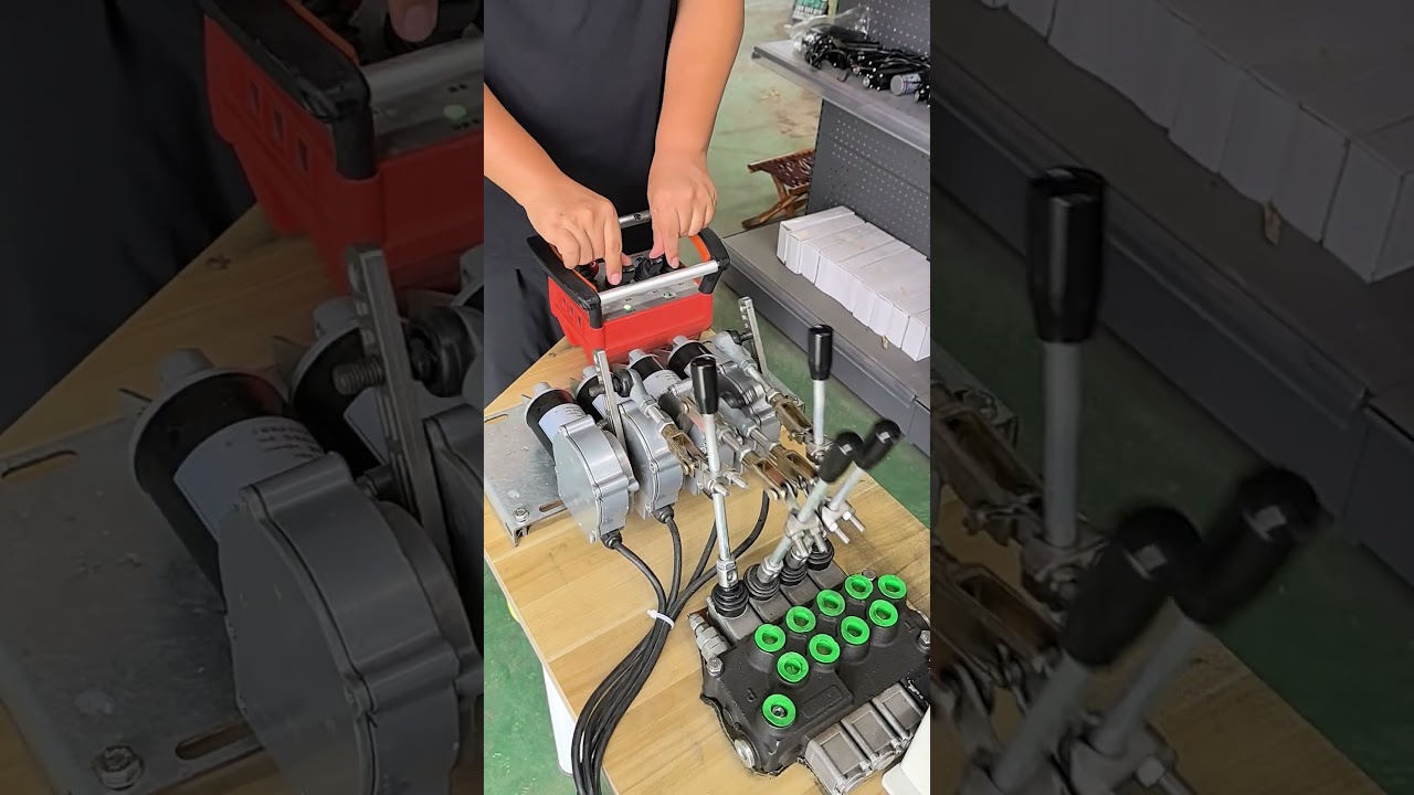 #Waterproof #Joystick mechanical #hydraulic valve #wireless remote control#crane #cranetruck#hiab