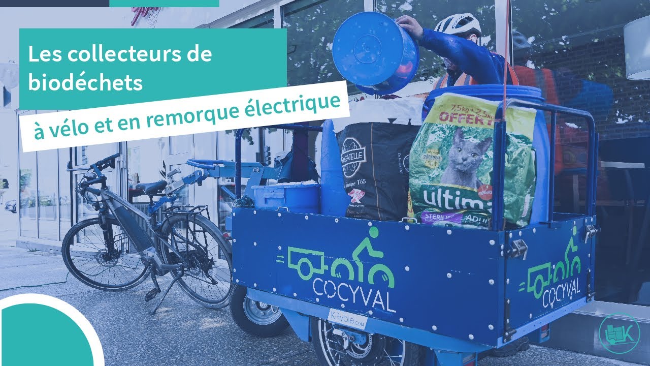 Les collecteurs de biodéchets à vélo et en remorque K-Ryole
