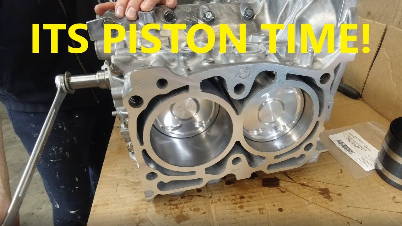 Subaru STI EJ25 сборка часть 2 поршни и кольца