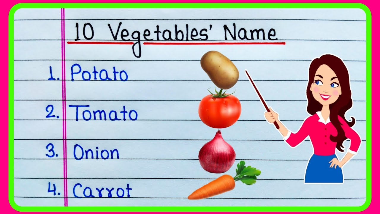 10 Vegetables Name in English | Vegetable Name | Vegetables Name