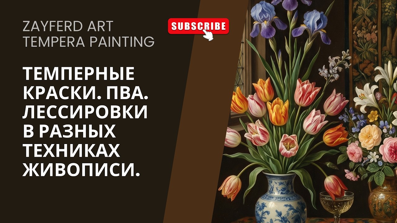 Темперные краски. ПВА. Лессировки в разных техниках живописи.