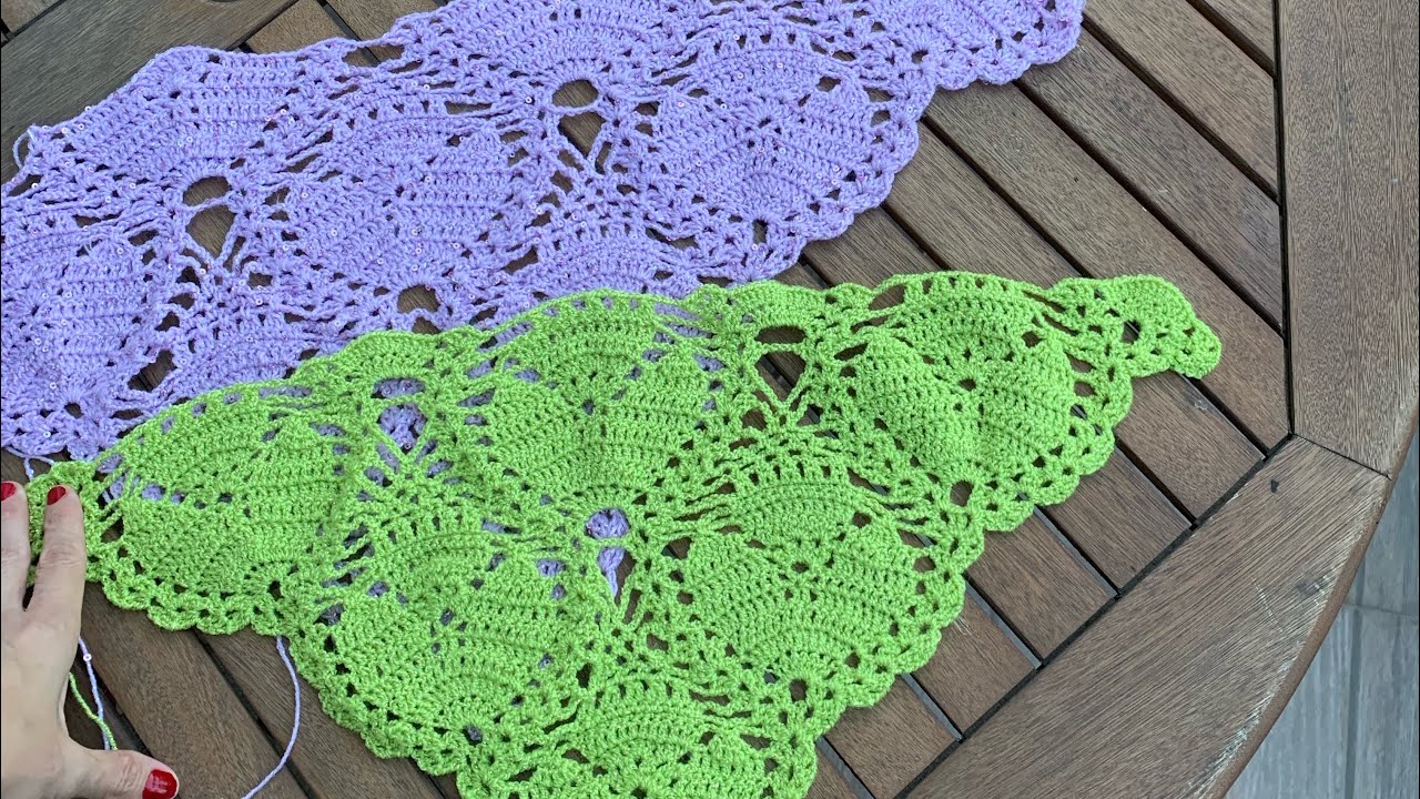 Lale Motifli Şal / Crochet Tulip Shawl