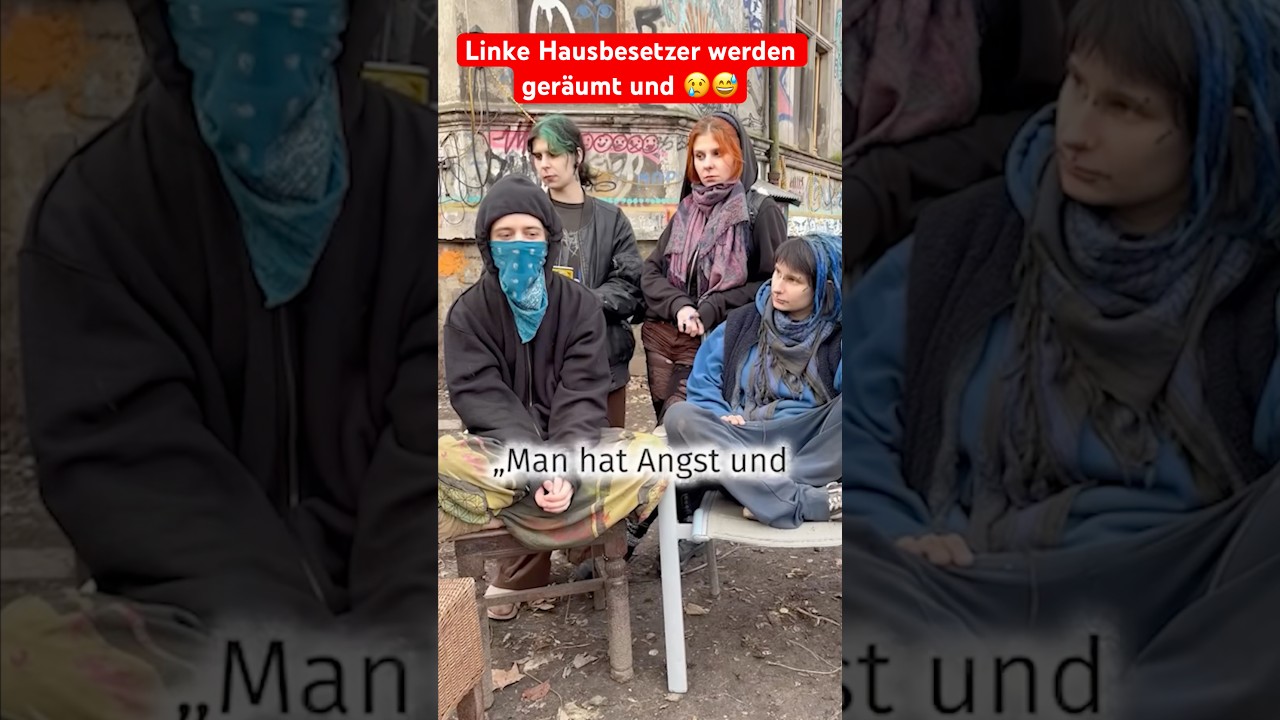 Linke Hausbesetzer werden ger&auml;umt und weinen #short #links #socialism