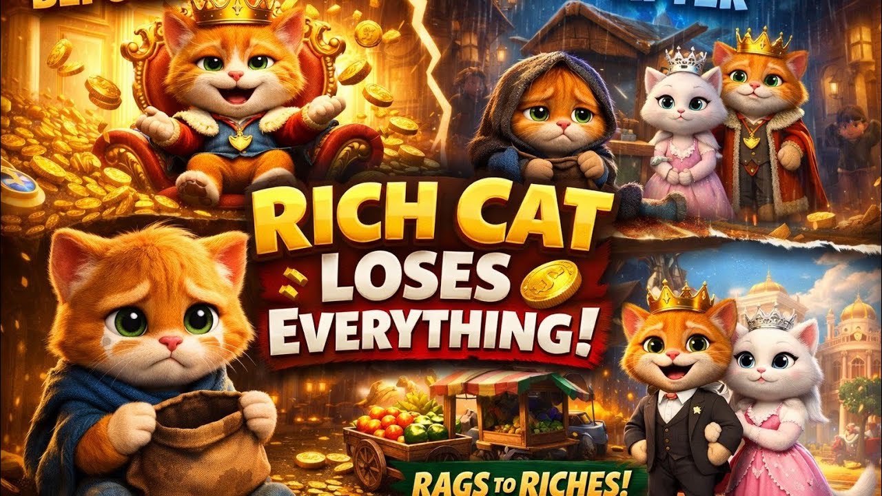 The Rich Cat Who Lost Everything | Emotional Rags to Riches Cat Story