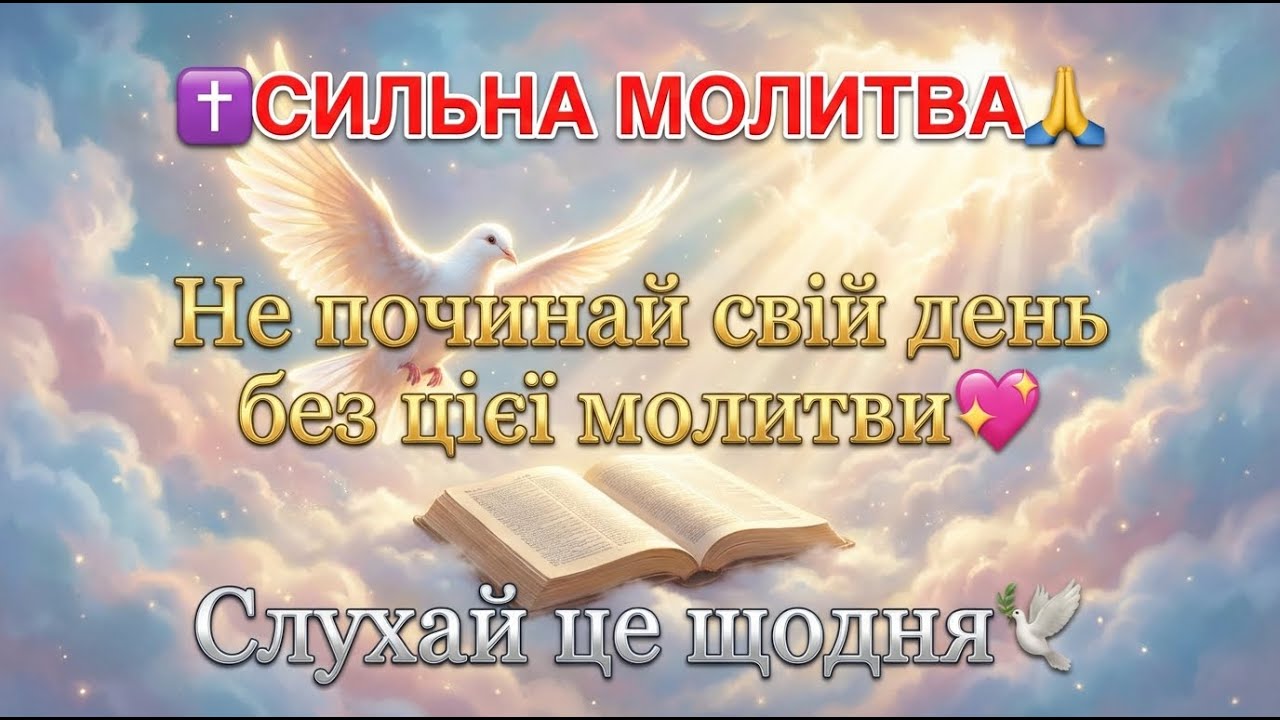 ✝️СИЛЬНА МОЛИТВА🙏 Не починай свій день без цієї молитви🕊 Молитва-ОБЕРІГ для тебе і рідних👨‍👩‍👧‍👦