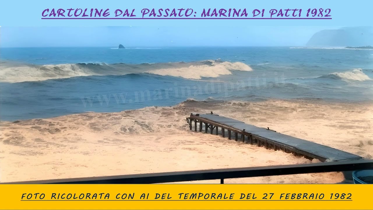 Temporale del 27 Febbraio 1982 - Il vecchio pontile di Patti Marina