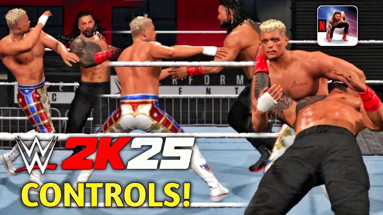 WWE 2K25 Android (Netflix) Full Tutorial 🔥 | Basic to Advanced Moveset & Controls Guide