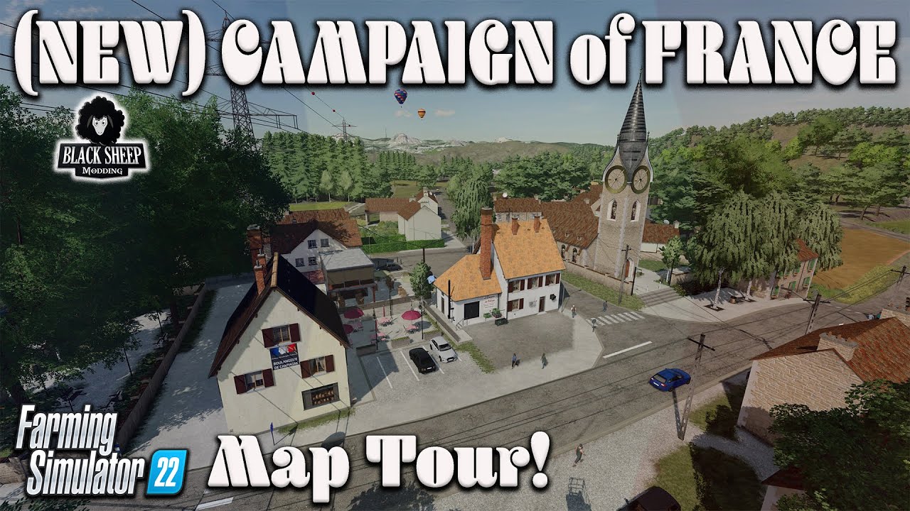 NEW “CAMPAIGN of FRANCE” FS22 MAP TOUR! | NEW MOD MAP! | Farming Simulator 22 (Review) PS5.