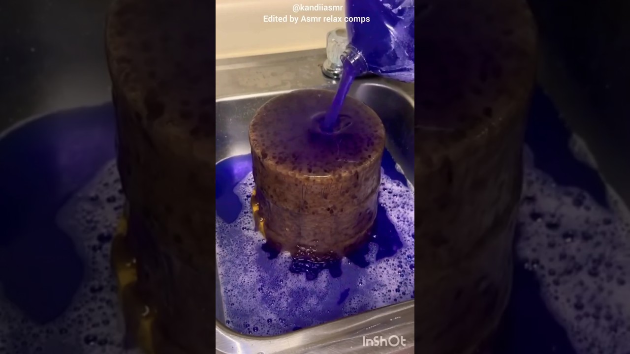 Satisfying Lavender Suds Squeeze with Powder Bombs💜💜✨💦🌈 Credit:@KandiiiiAsmr #soapysqueezing #asmr