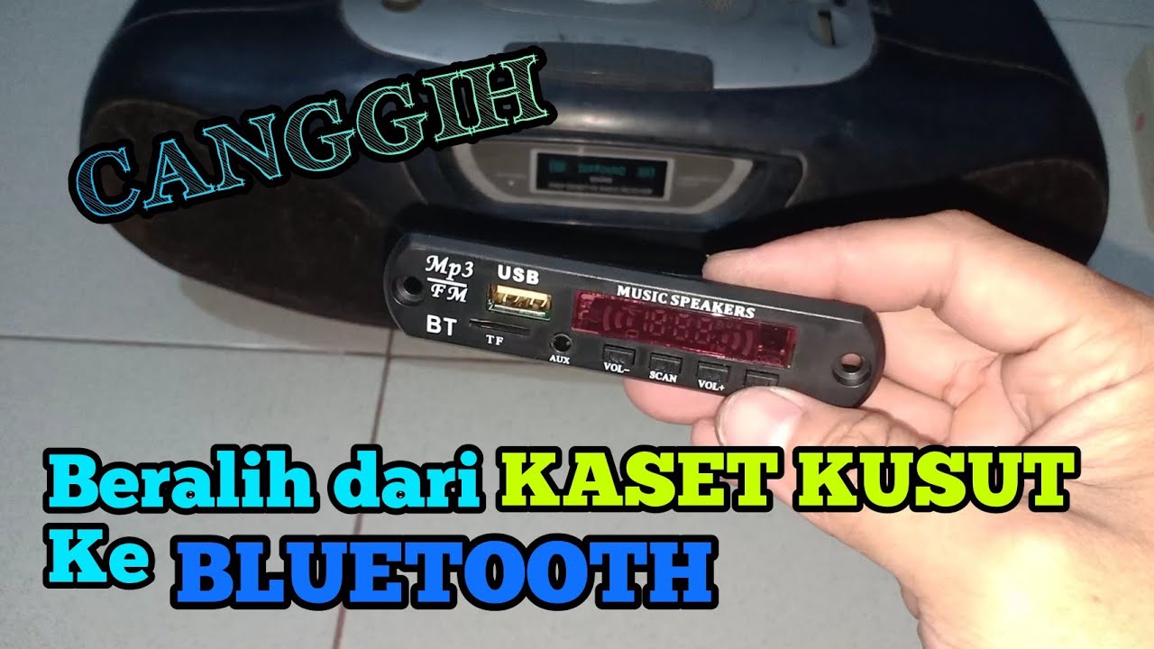 Caranya memasang modul bluetooth di tape jadul