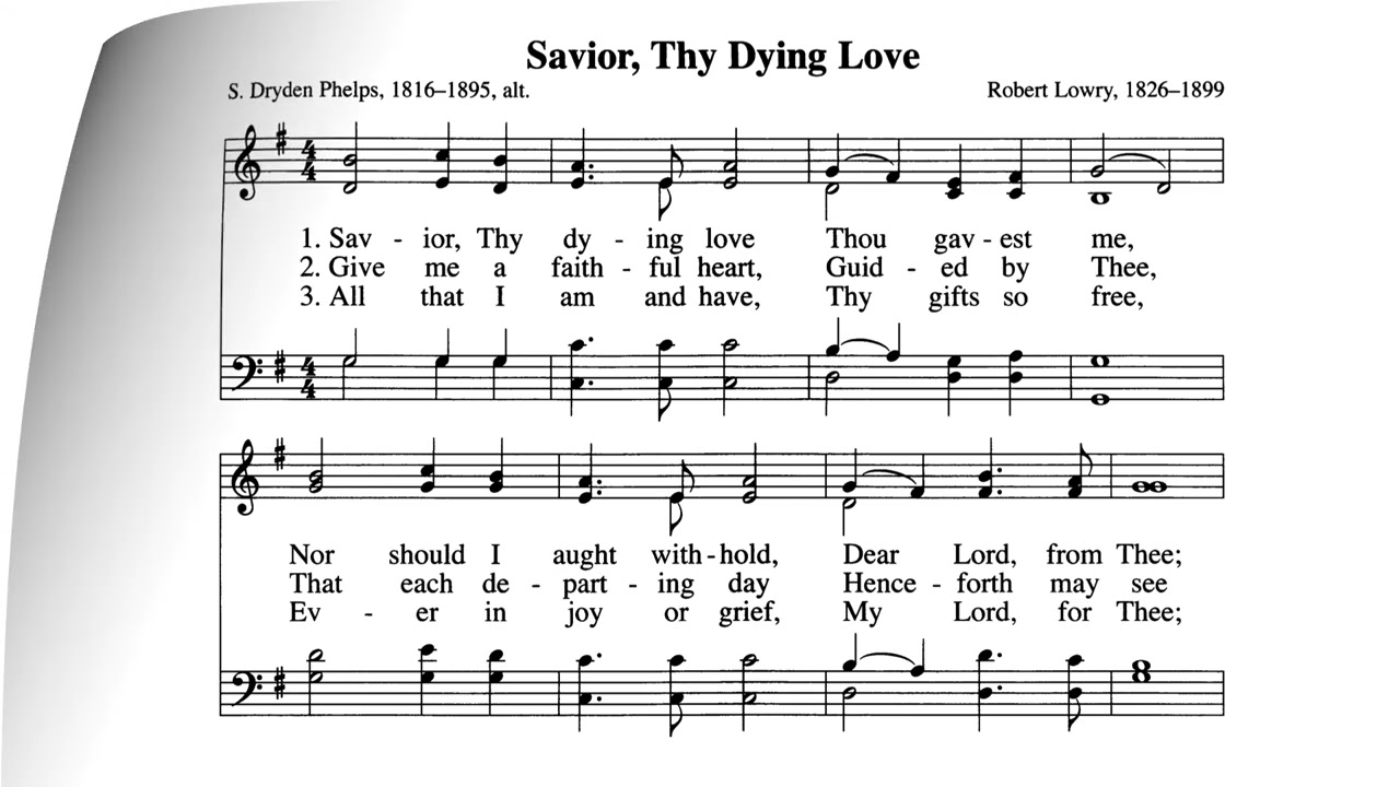 Savior, Thy Dying Love (Something For Jesus)