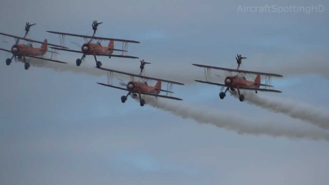 Breitling Wing Walkers; Full Flight Display - Farnborough International Air Show 2012