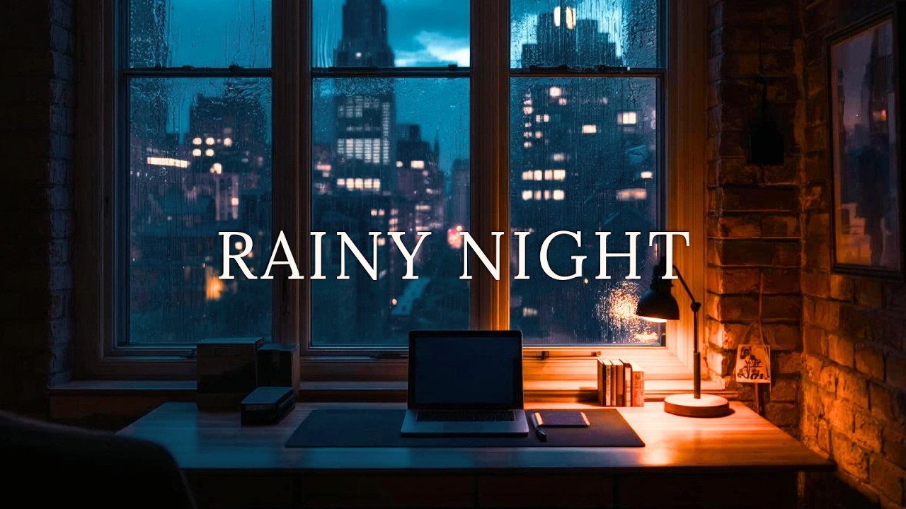 Deep Focus Piano for Work and Study &ndash; 🌧️Rainy Night Desk Session🌧️