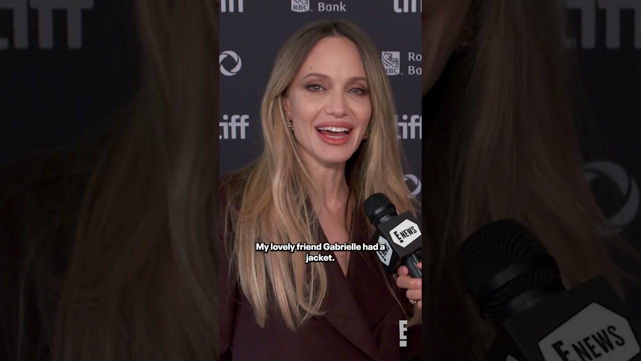 Angelina Jolie Talking About Her Outfit at TIFF