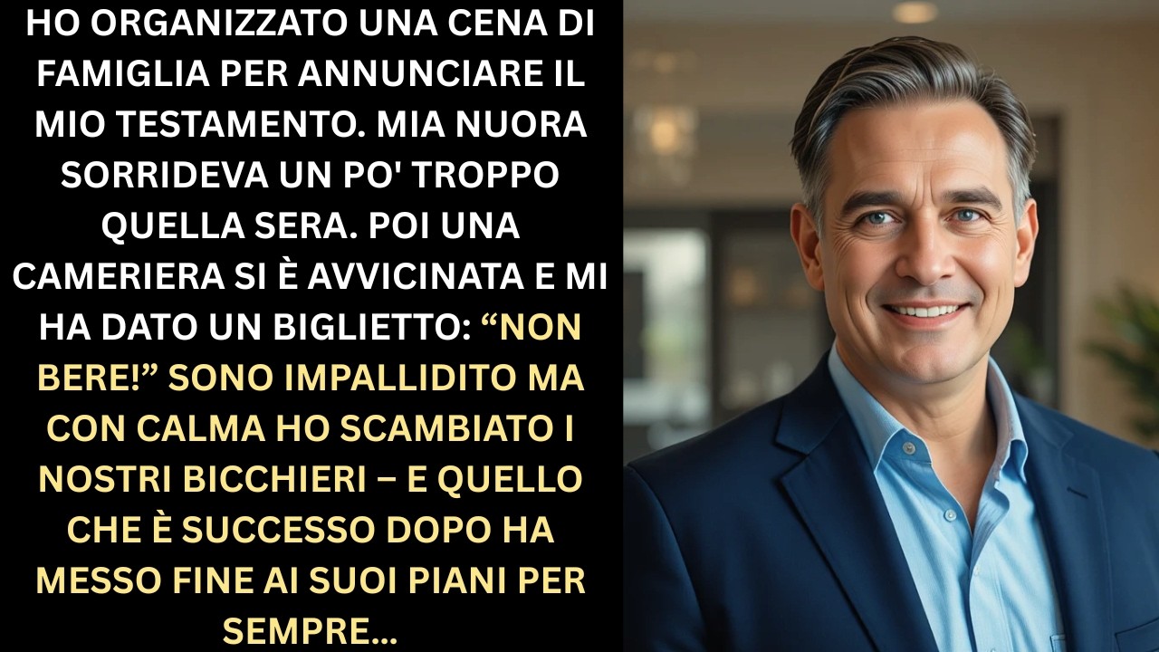 Ho convocato una cena di famiglia per il testamento, mia nuora sorrideva troppo…