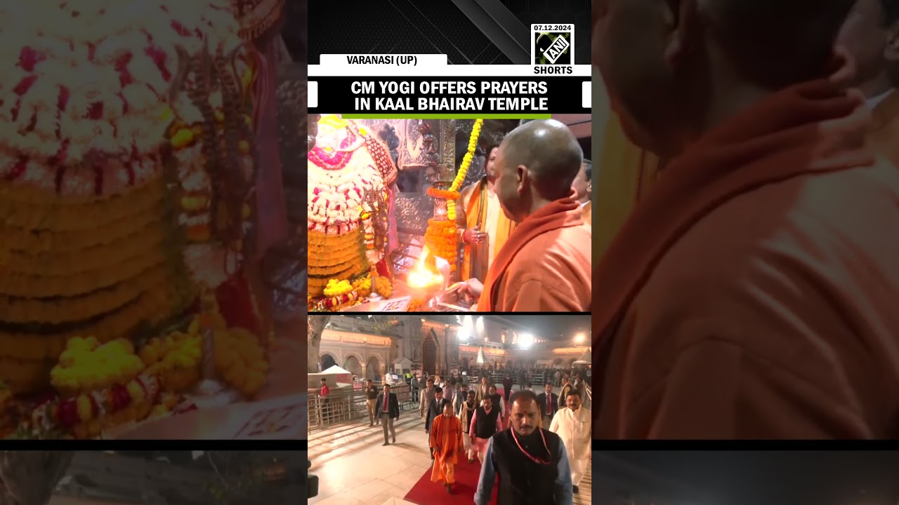 CM Yogi Adityanath offers prayers at Kaal Bhairav Temple in Varanasi