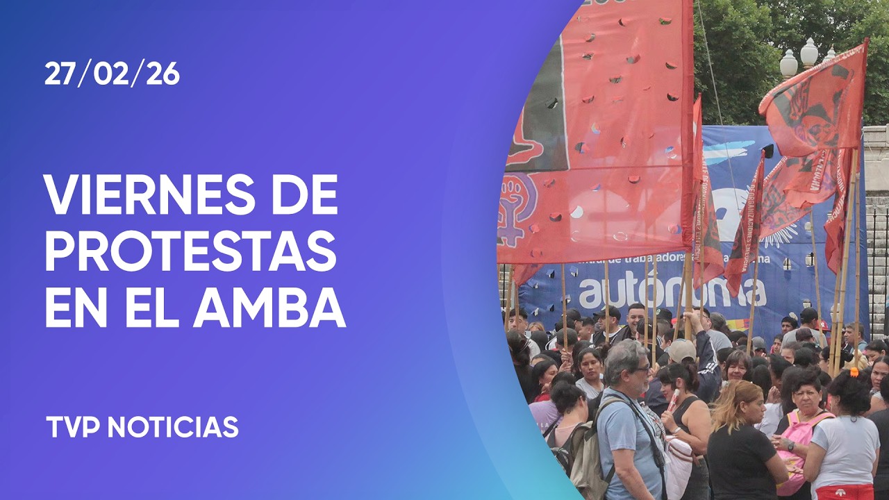 Manifestaciones y cortes en el centro porteño en protesta por la reforma laboral