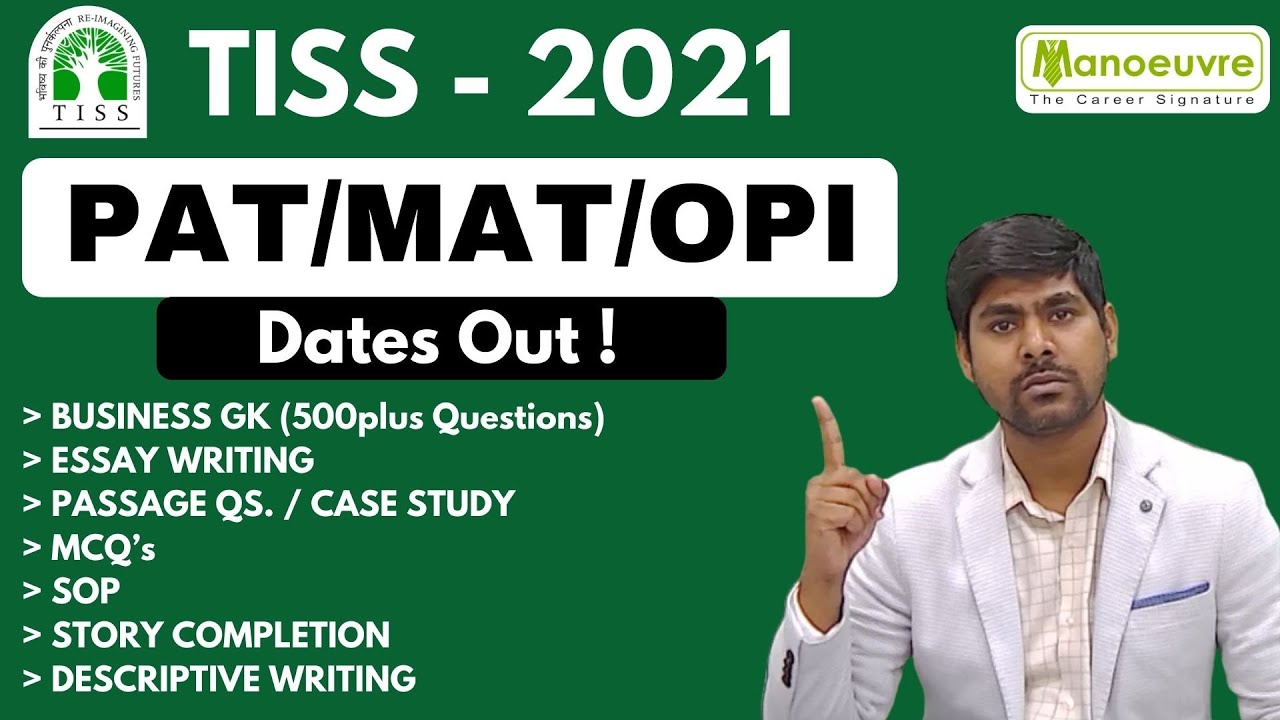 TISS 2021 - PAT/MAT/OPI | Business Gk 500plus Ques. | Essay Writing | SOP |Descriptive Writing etc..
