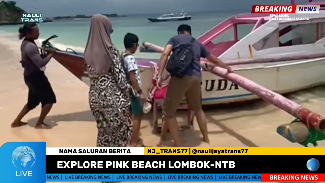 Trip pink beach, Lombok-NTB with @naulijayatrans77 🚘🏝