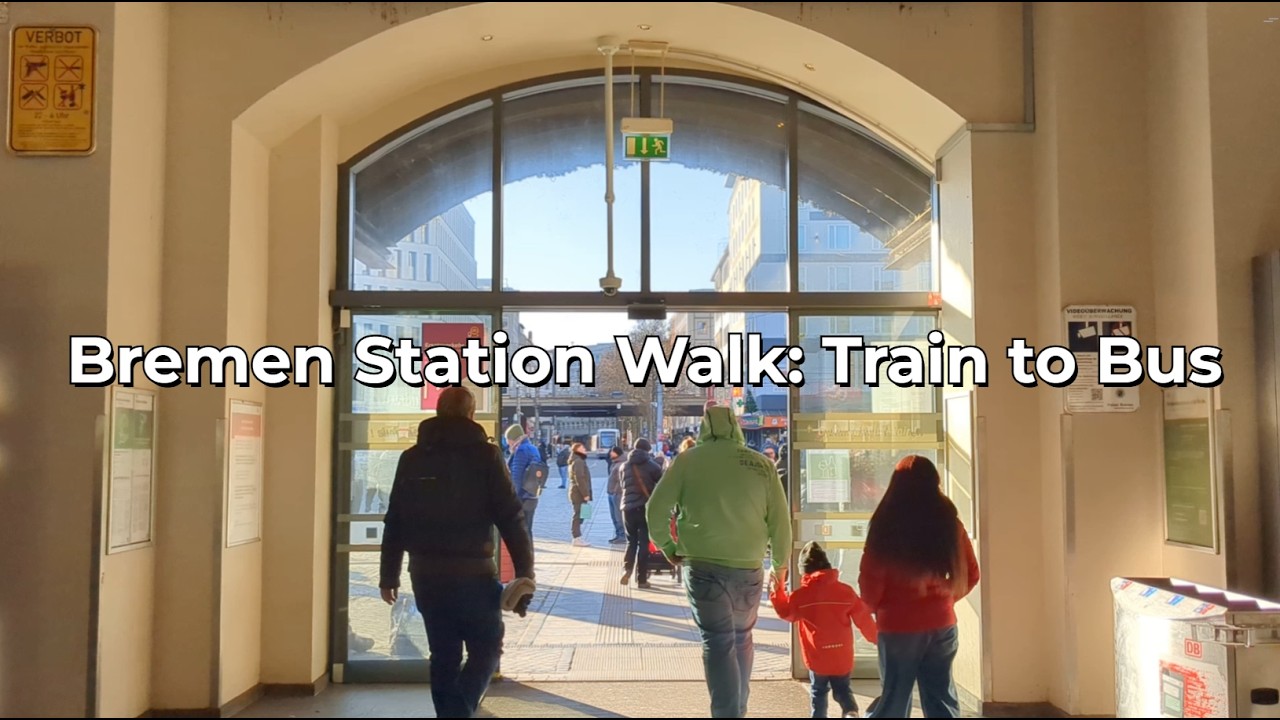 Walk from Bremen Central Station to the Bus Station | City Sounds #BremenWalk
