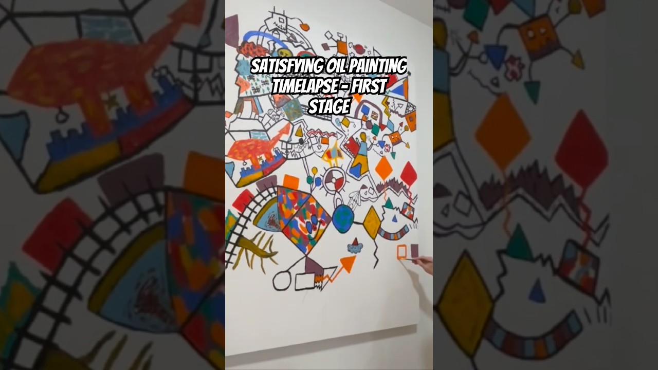 Satisfying Oil Painting Timelapse - First Stage of My MASSIVE Painting!