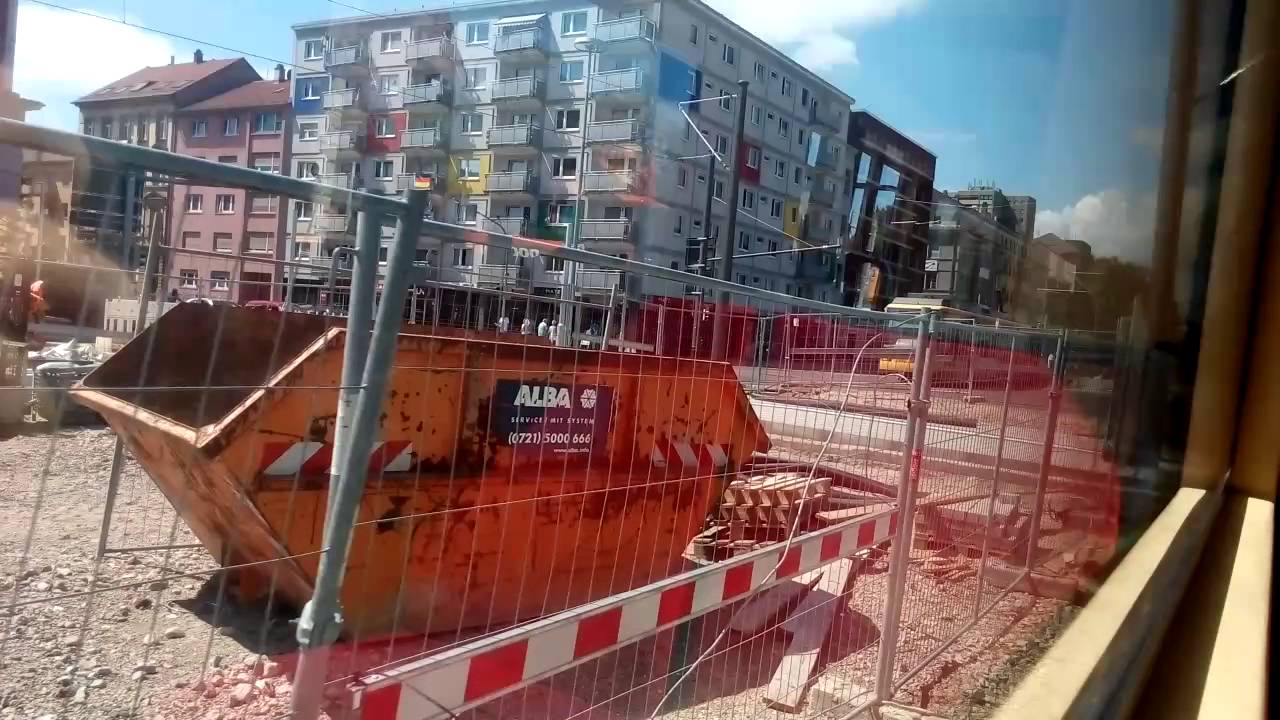 Karlsruhe Europaplatz - Lilienthalstra&szlig;e KVV/VBK tram ride, line 3