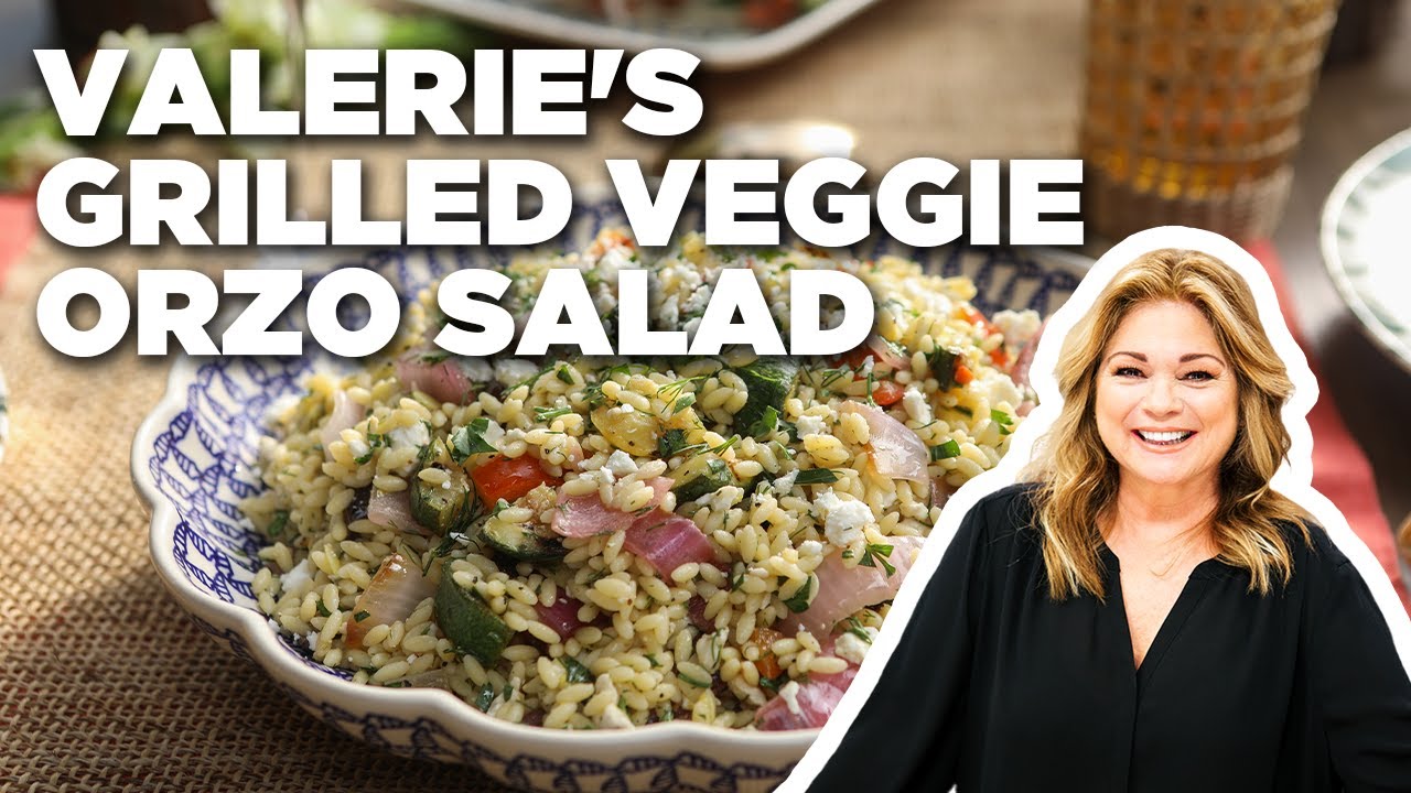 Valerie Bertinelli's Mediterranean Grilled Veggie Orzo Salad | Valerie's Home Cooking | Food Network