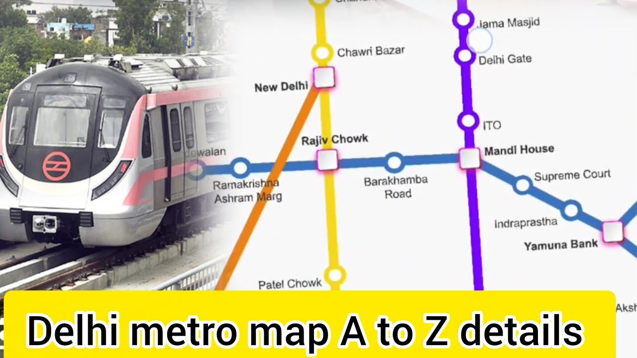 Delhi metro map  A to Z details/delhi metro journey details /red/ yellow line#delhimetro   #metromap