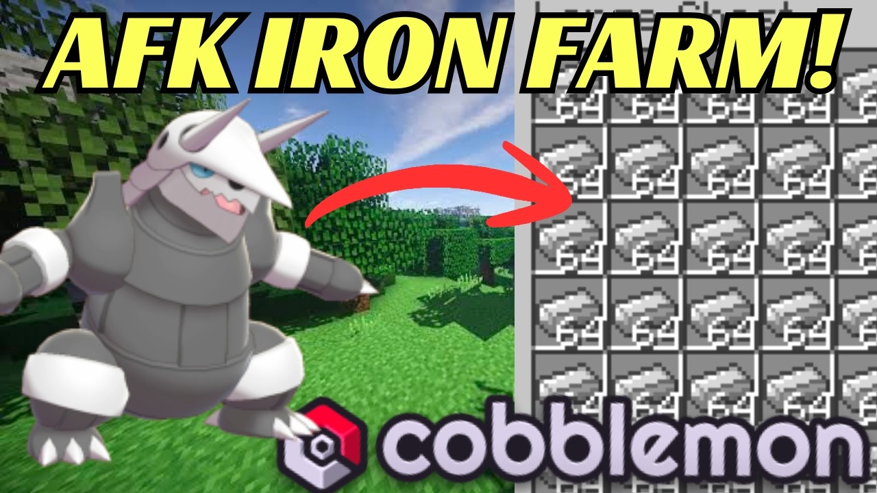 Как построить автоматическую ферму железа в Cobbleverse!
