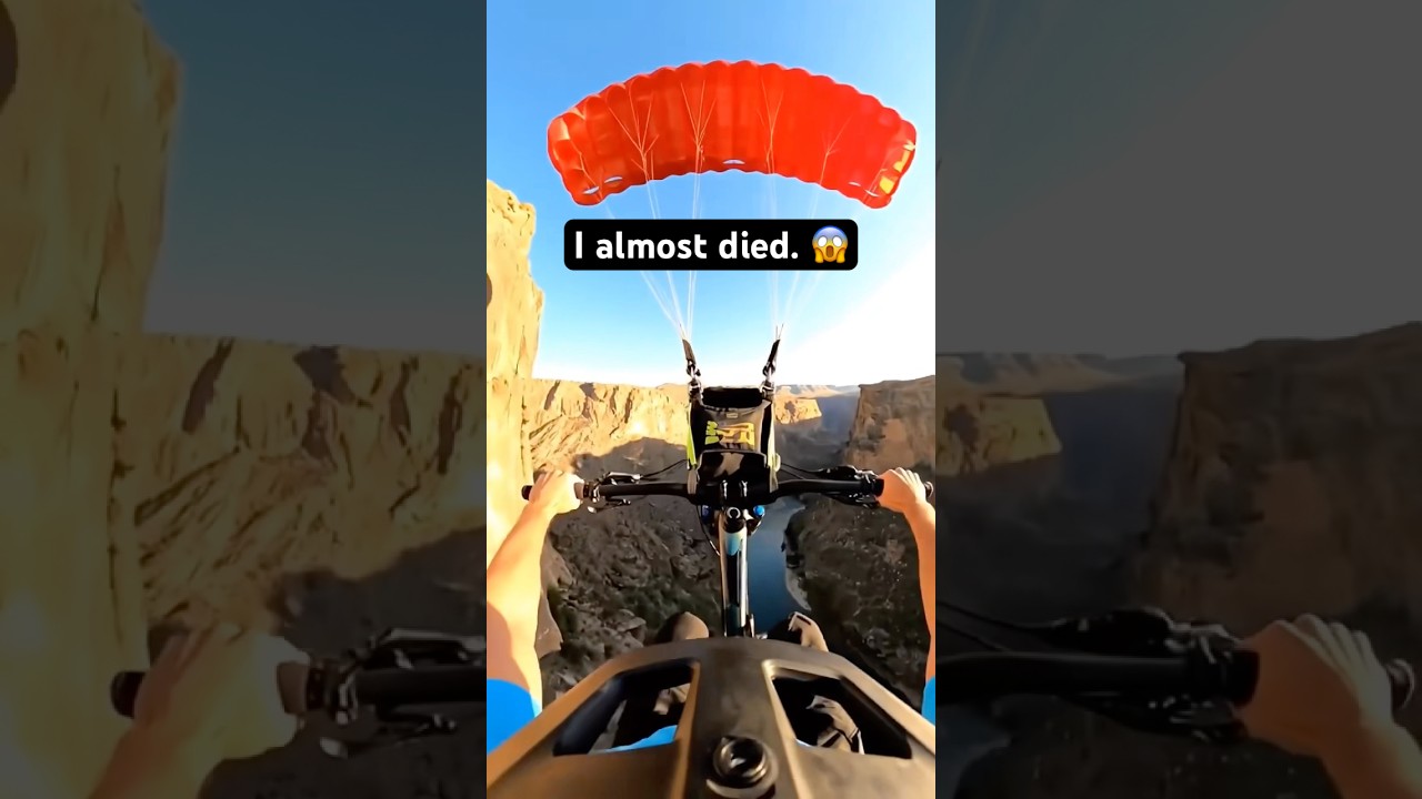 POV: Jumping Off a Bridge Into a Hidden Paradise 🪂🌊#parachutejump #extremesports